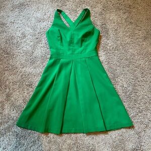 Adelyn Rae Vibrant Green Backless Pleated Dress